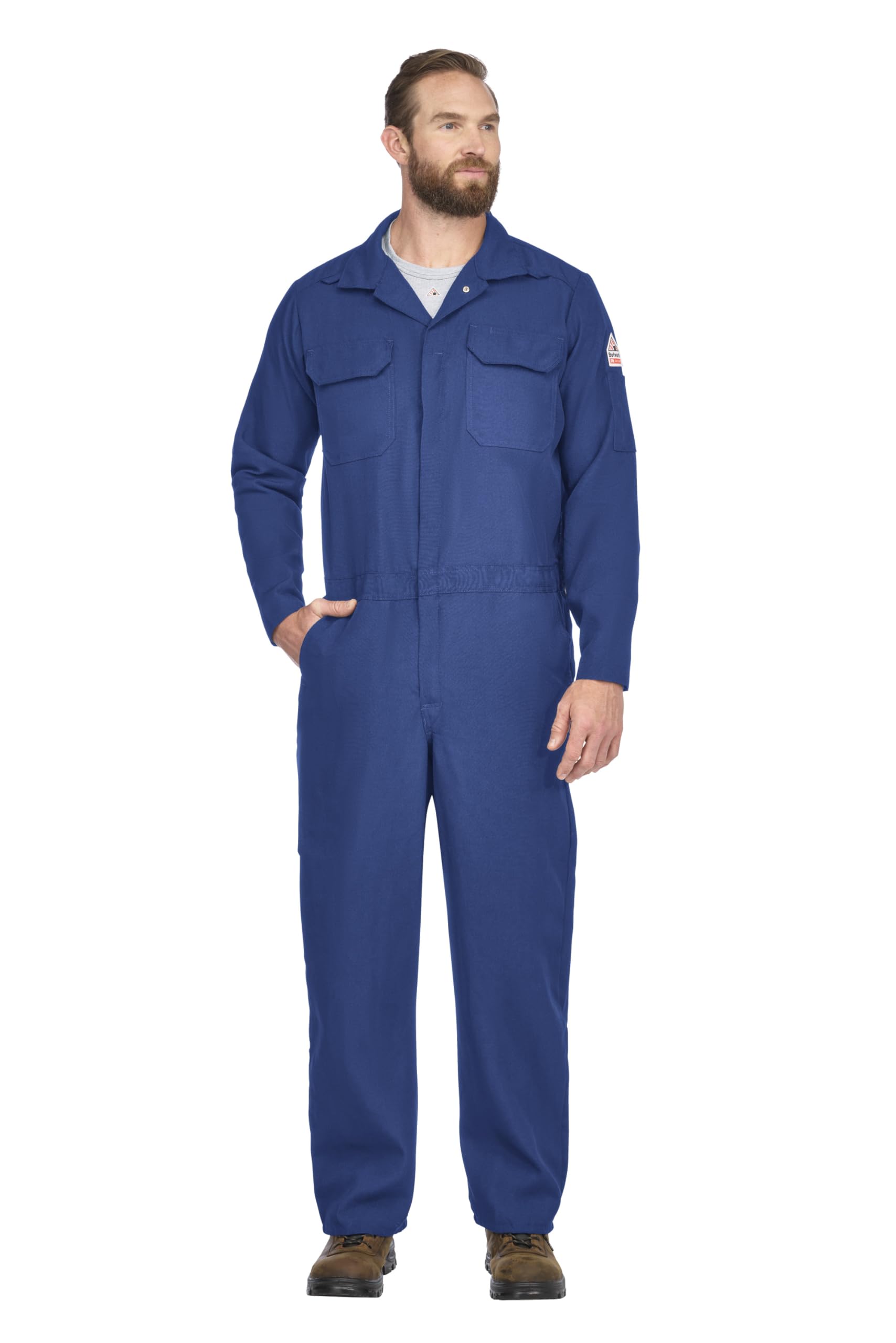 Bulwark FR Men's Lightweight Nomex Flame Resistant Premium Coverall Royal Blue 42