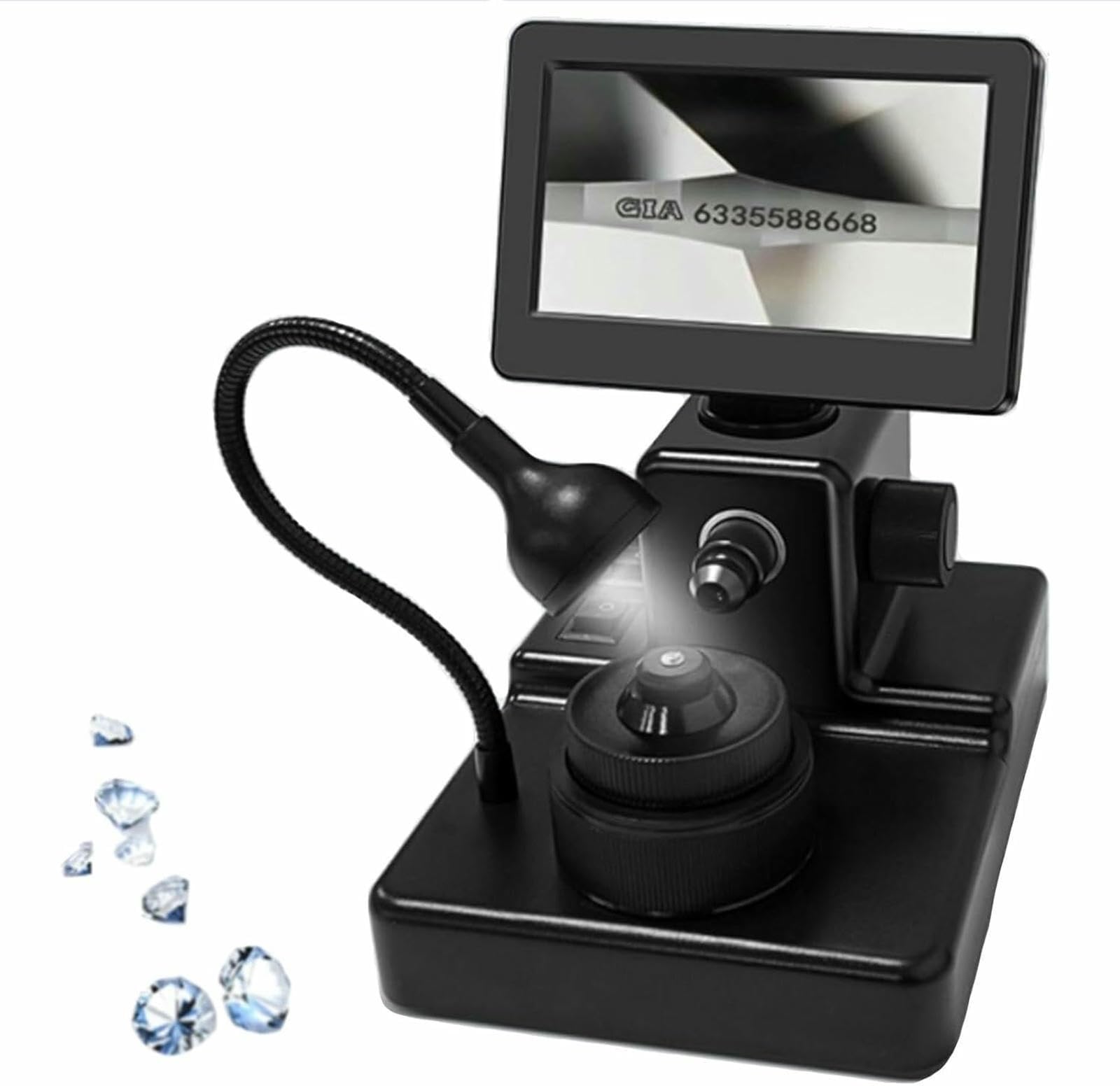 Microscope numérique LCD 4.3" pour inspection de bijoux et ceinture de diamant