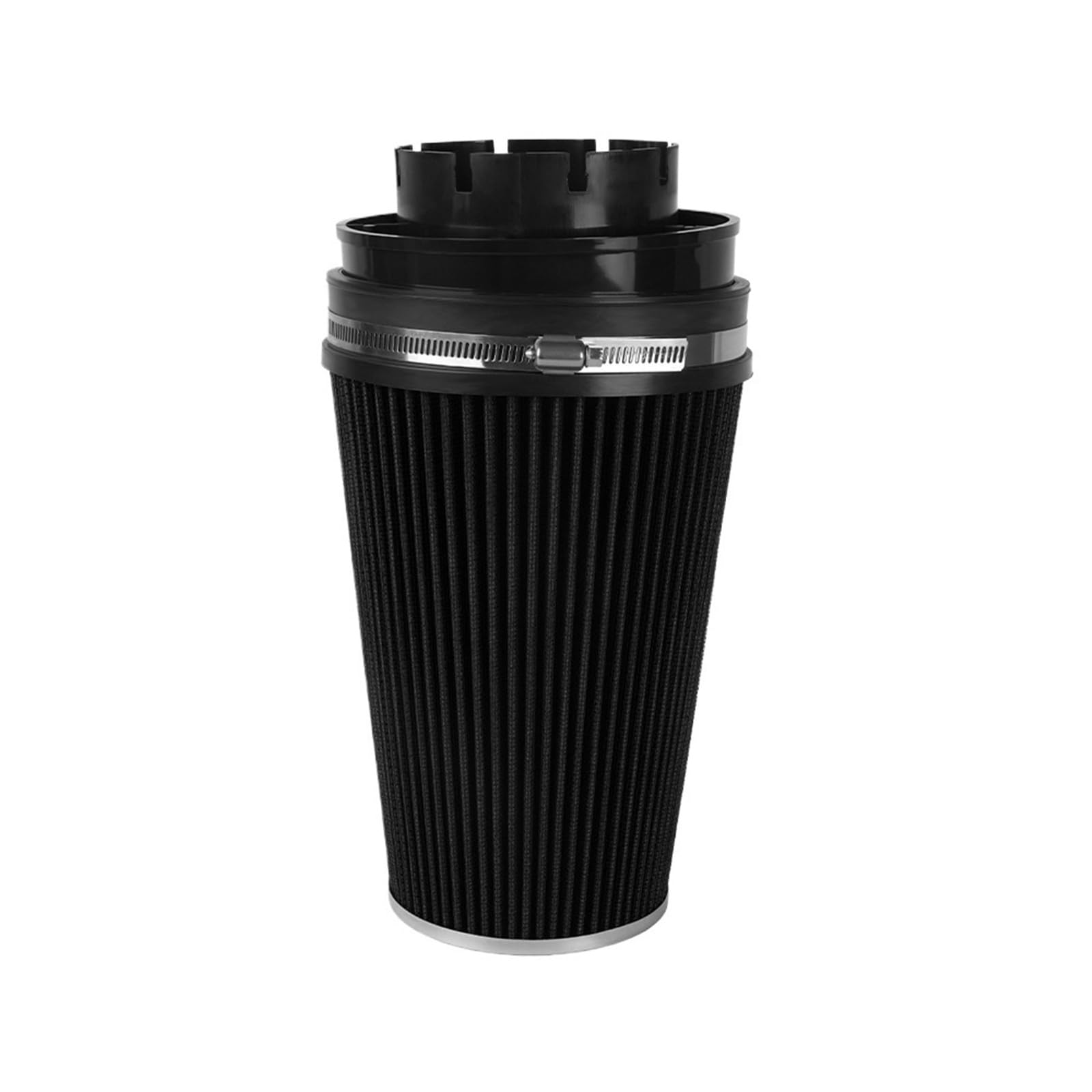 Filtr powietrza samochodu Uniwersalne 4-calowe części do modyfikacji silnika samochodowego o średnicy 102 mm. Filtr wlotu powietrza z suchym grzybkiem o wysokim przepływie Filtr zamienny(Black)