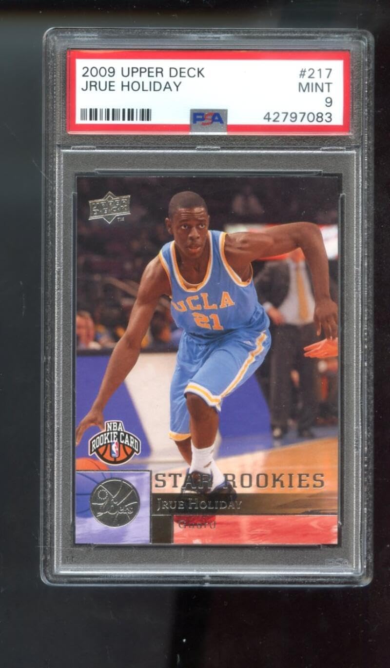 2009-10 Upper Deck Star Rookies #217 Jrue Holiday ROOKIE RC PSA 9 Graded Basketball Card NBA 09-10 Philadelphia 76ers 2009-2010