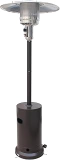 BTExpert 50,000 BTU Propane Patio Heater with Tabletop, Wheels, Stainless Steel Burner & Triple Safety - Bronze for Patios & Decks