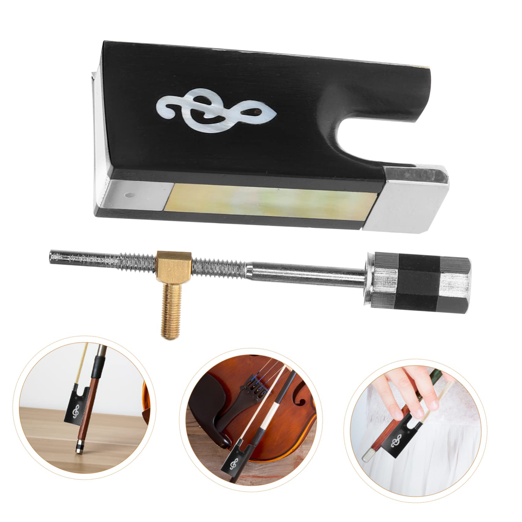 Ifundom 2sets Accessori Per Violino Rana Di Ricambio Con Vite Per Insegnamento E Pratica Comoda E Facile Da Installare Ottimale Per Iniziare Suonare