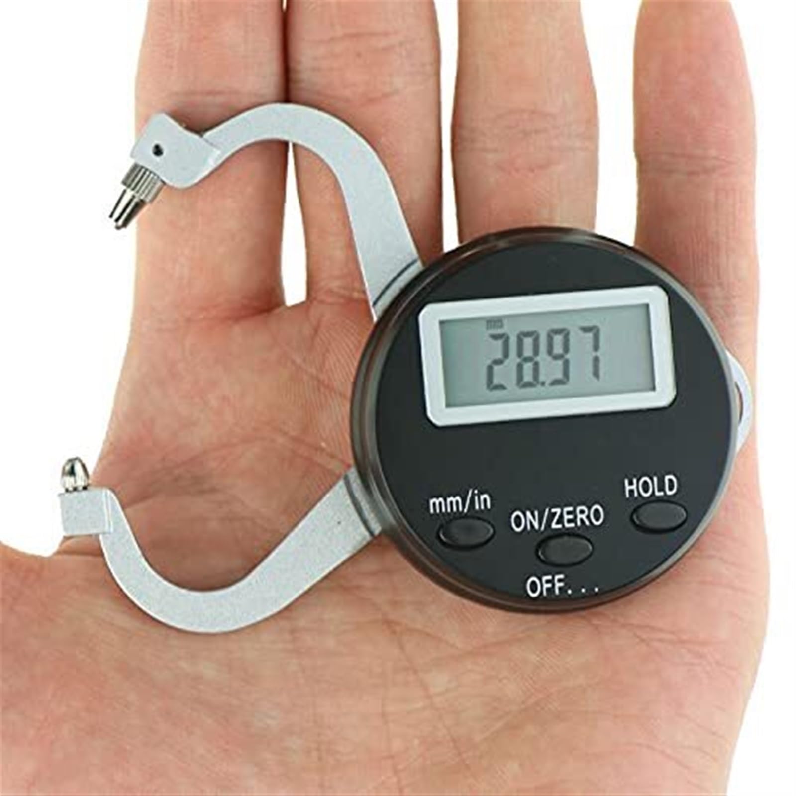 KanDuo Calibrador a Vernier Digital, Herramienta de medición de Calibre de Profundidad de precisión, Calibre de medición electrónico 0~25 mm Diámetro Externo Indicador de medición Digital