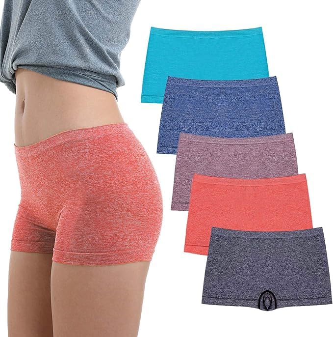 Women's Cotton Yoga Shorts for Summer Fitness Mid-Waist Seamless Design Hip-Up Support | Elastic, Breathable for Gym & Workout - Pack of 3 - S Till 2XL