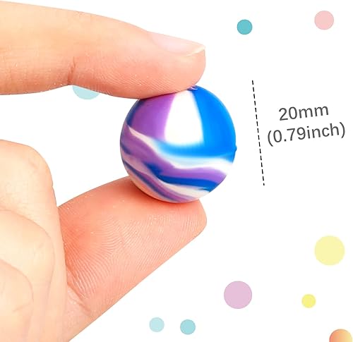 Miniatura 3 de Pllieay 1000 bolas hinchables a granel, 0.787 in0.79 pulgadas, varios estilos, bolas hinchables mixtas, pequeñas bolas de goma para regalos de
