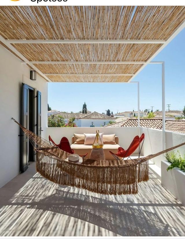 Premium Bamboo Barricade Privacy Roofing and Balcony Screen Natural Reed Roll for Garden, Patio, Deck, and Apartment - 7 by 17 Foot