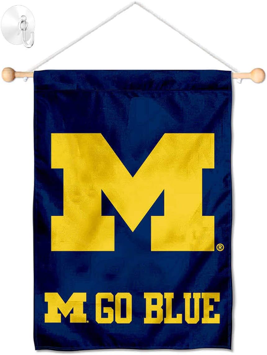 Michigan Team University Wolverines Go Blue Banner for Windows Doors and Walls - Image 2