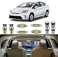 Vista 1 de 10 Piece White LED Interior Light Kit for Toyota Prius 2010 2011 2012 2013 2014 2015 Super Bright 6000K Interior LED Lights Bulb Package + Install