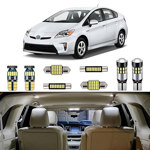 10 Piece White LED Interior Light Kit for Toyota Prius