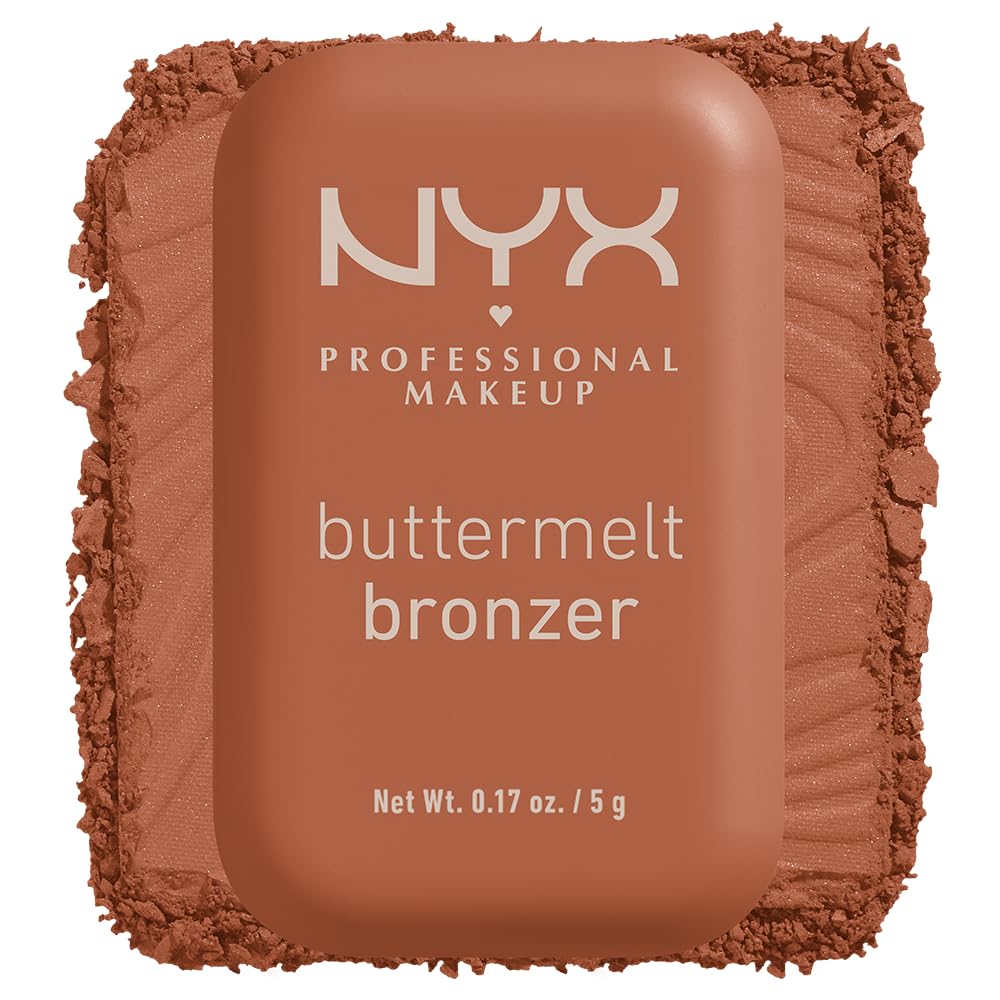 NYX PROFESSIONAL MAKEUP Matte Buttermelt Bronzer, Longwear Face Makeup with Up to 12 Hours of Wear, Vegan Formula - Butta Ballin (Medium Warm)