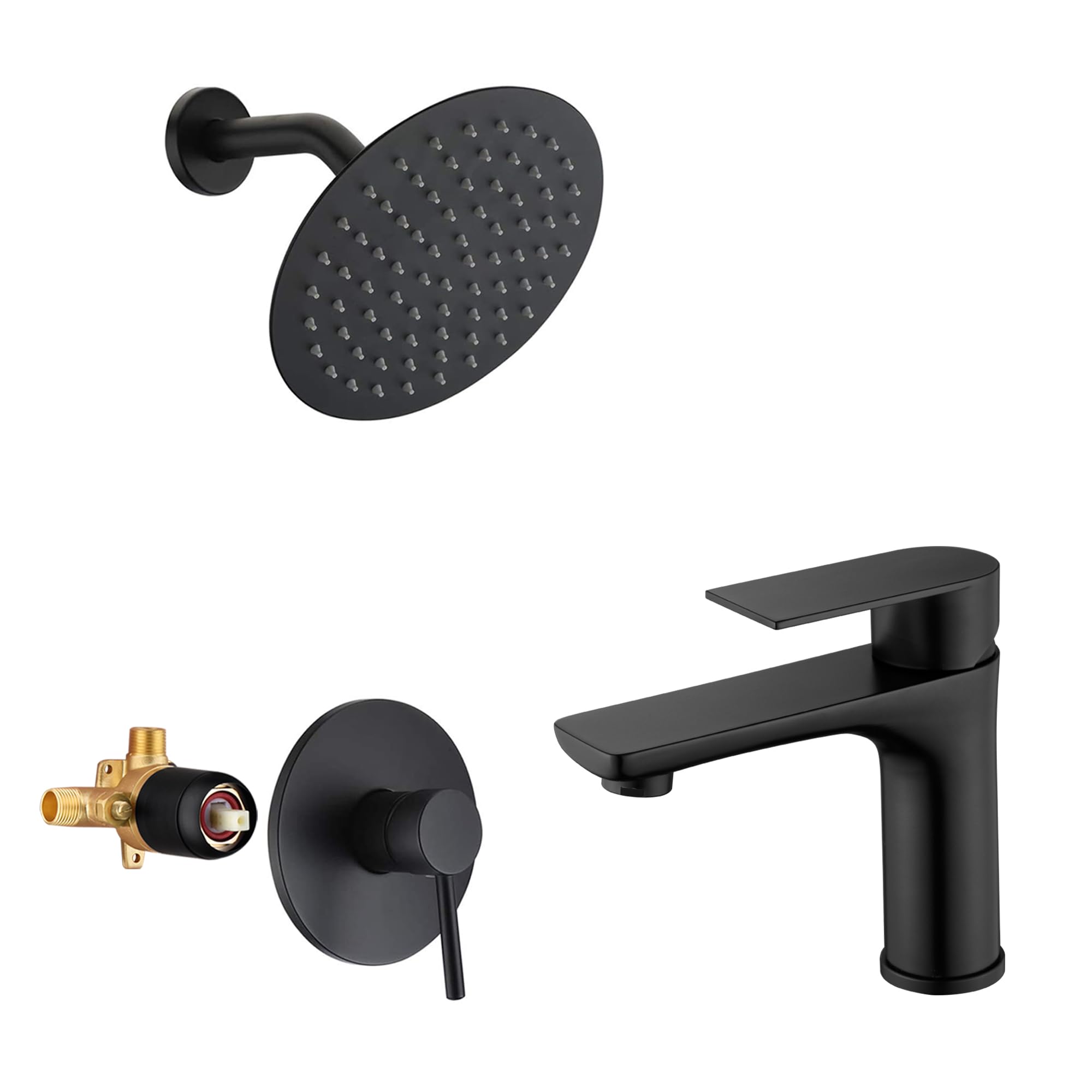 Nfusrxmbk Shower Faucet S3221di-B+ Bathroom Sink Faucet S1425-Mb