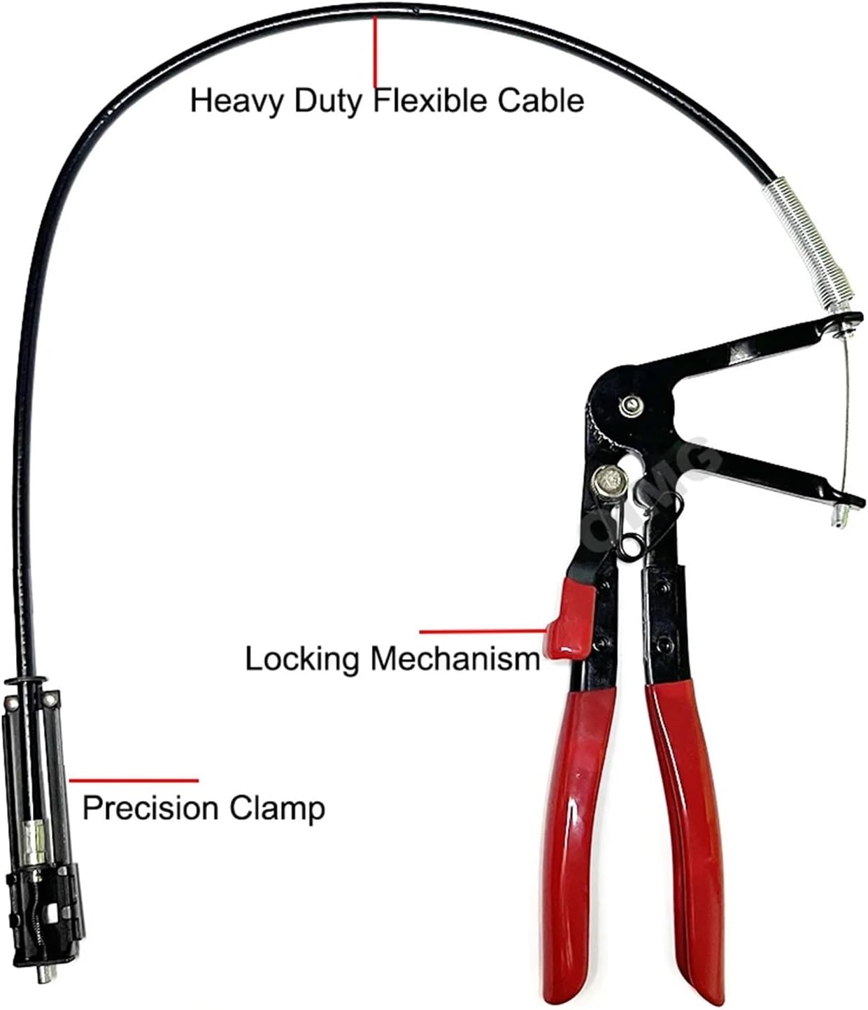 Car Hose Clamp Pliers For Fuel & Coolant Pipe Clips Water Flat Band Tube Removal Tool Auto Repair Tools 1Pcs(Black)