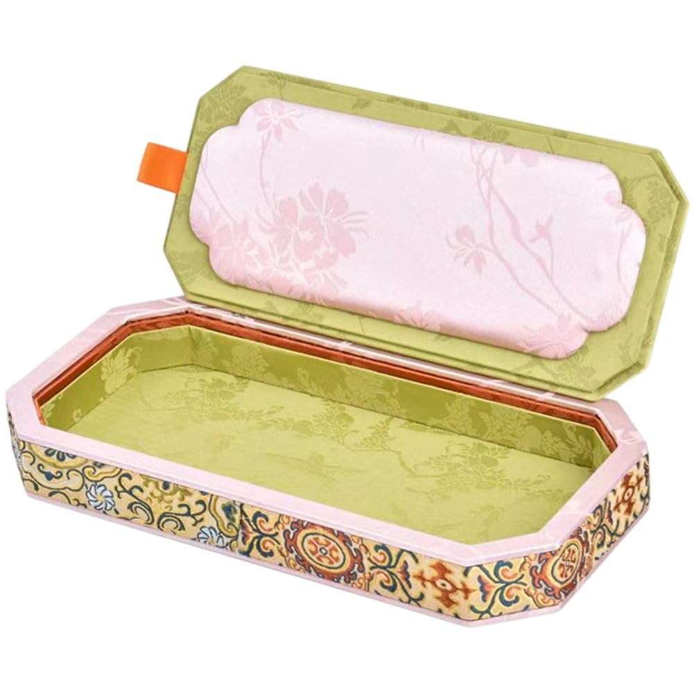 Baokuan Jacquard Jewelry Storage Tray, Octagonal Vintage Display Plate for Necklace Bracelet, Decorative Organizer for Dresser