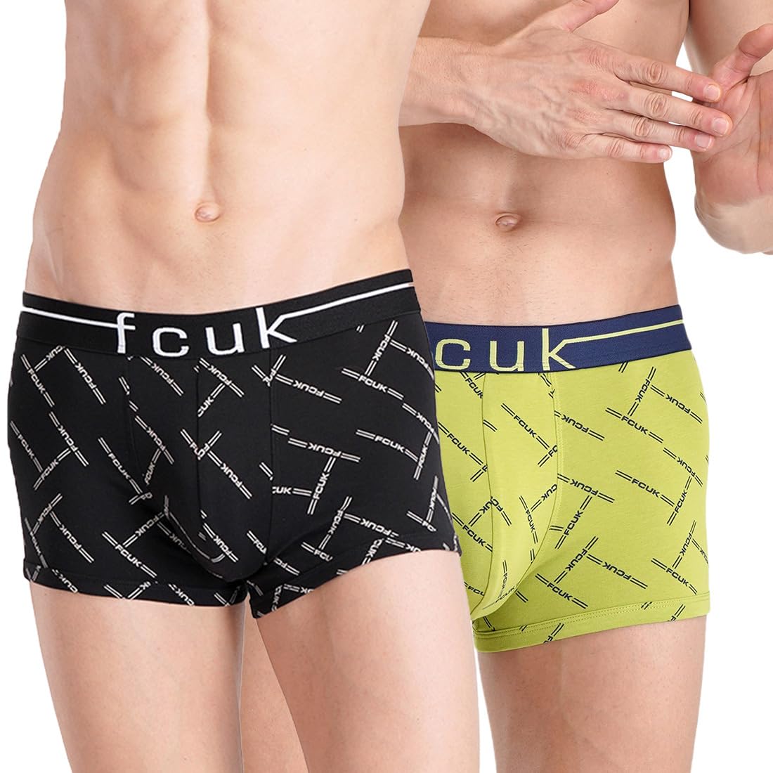 french connection Flex Tottenham, Men's Printed Trunks Pack of 2-picture-48