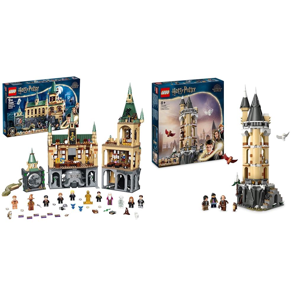 LEGO Harry Potter Hogwarts Kammer des Schreckens Set & Harry Potter Eulerei auf Schloss Hogwarts, Abenteuer-Set