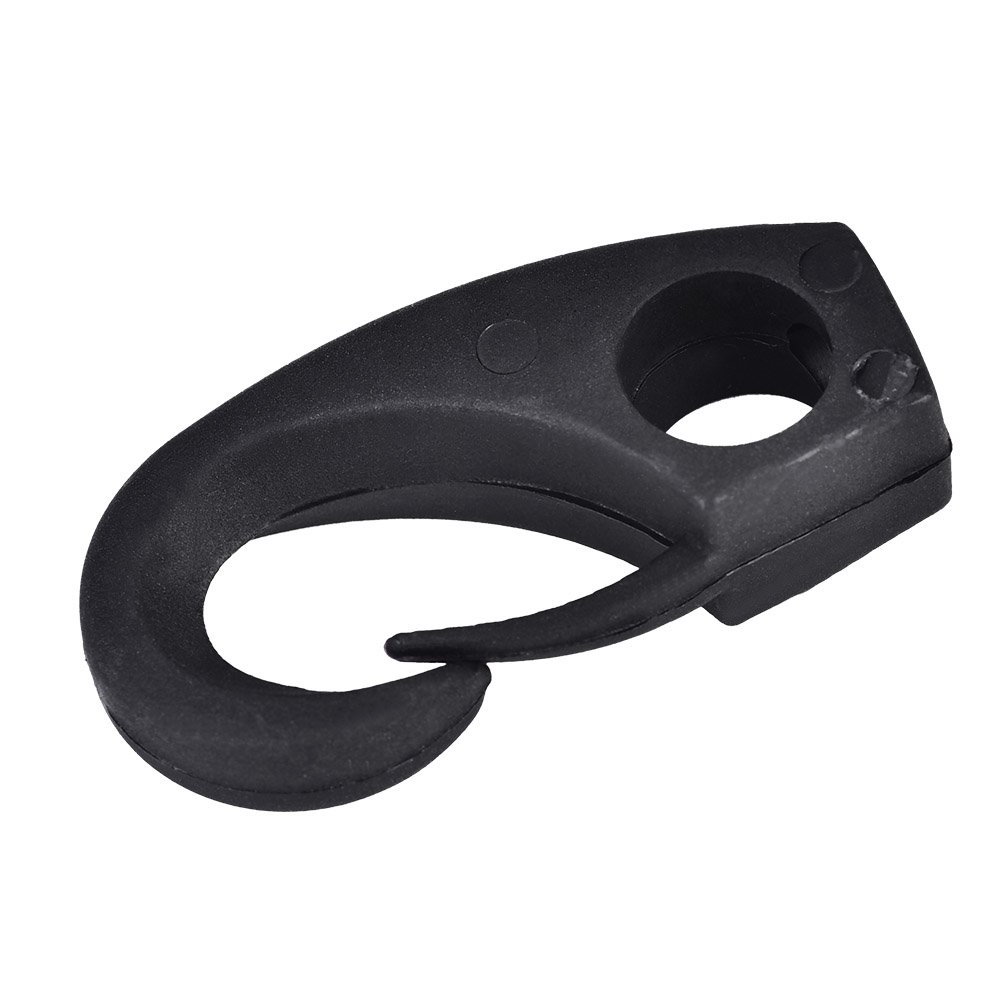 Dilwe 6 pz Kayak Ancoraggio,Multi Purpose Durevole Ad Alta Resistenza Clip Nylon Nero Gancio di Ancoraggio per Kayak Canoa Bungee
