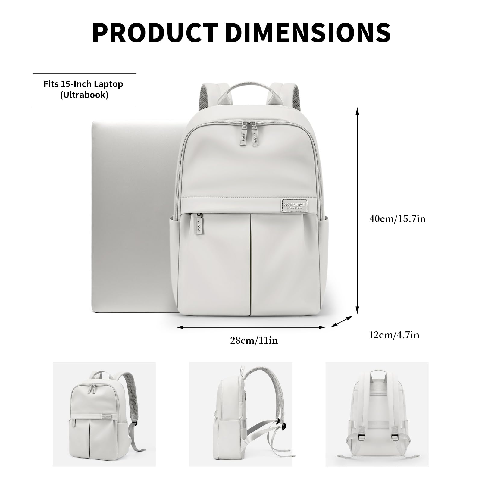 GOLF SUPAGS Zaino per Laptop per Donna Zaino Casual da Lavoro Viaggio per Insegnante Dottore Infermiera Borsa per Laptop