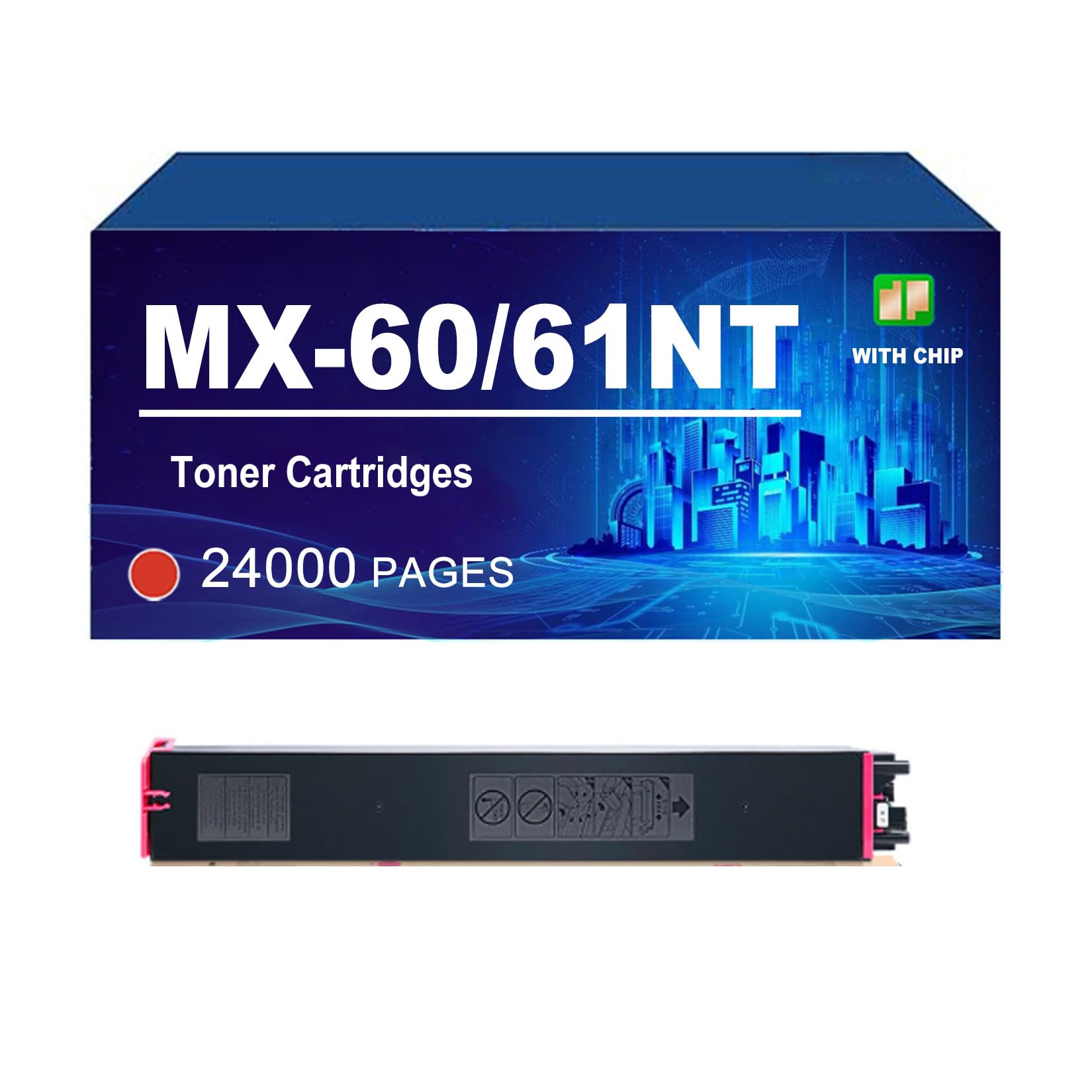 KLXSY MX-60NT MX-61NT Toner Cartridges (with Chip) Compatible for Sharp MX-2630 3050 3060 3070N 3550N 3560 6070N 2651 5051 5071 6051 6071 2650FN 2661