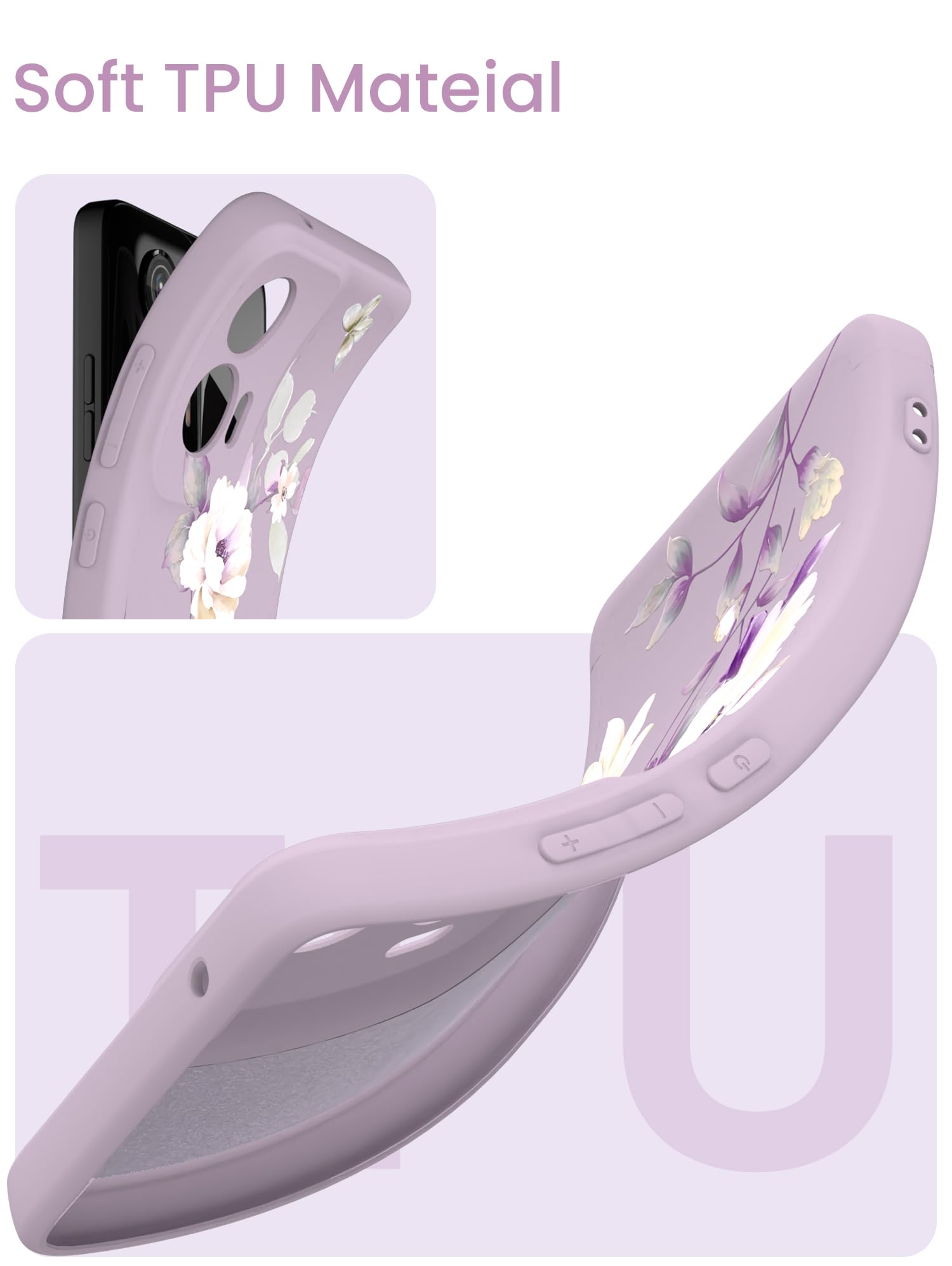 Yucenx Funda para Motorola G Stylus 5G 2024 con 2 protectores de pantalla de vidrio templado, funda de silicona líquida para niñas y mujeres, a prueba de golpes, antiarañazos, funda de protección