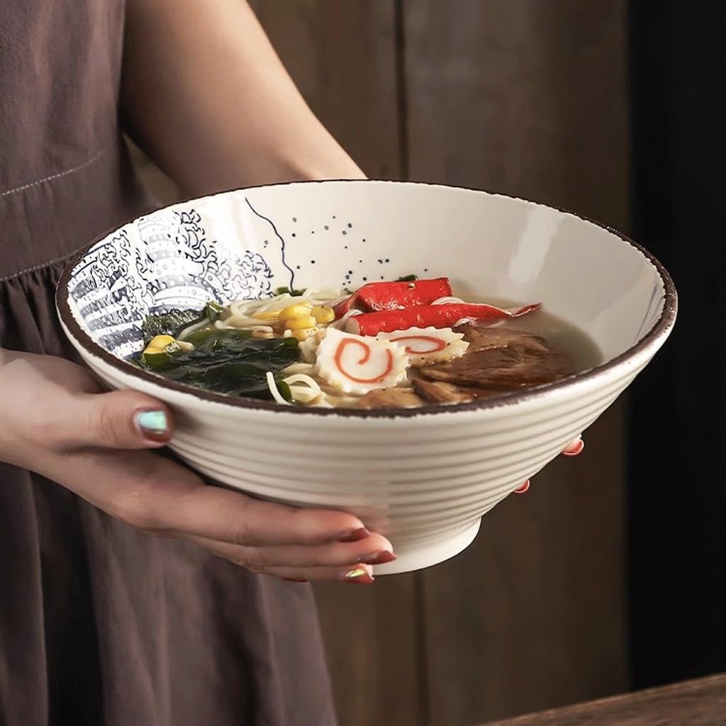 Miski do zupy Kreatywna miska do Ramen Ceramiczna miska na owsiankę z makaronem Miska na makaron Miska na zupę z makaronem wołowym Miski obiadowe (1)