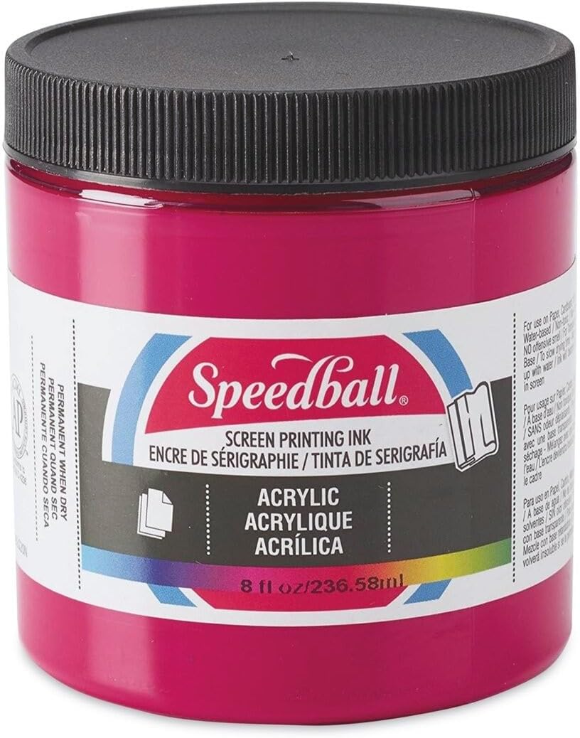 46211, Acrylic Screen Printing Ink, 8 Fl Oz. 237 ml, Process Magenta
