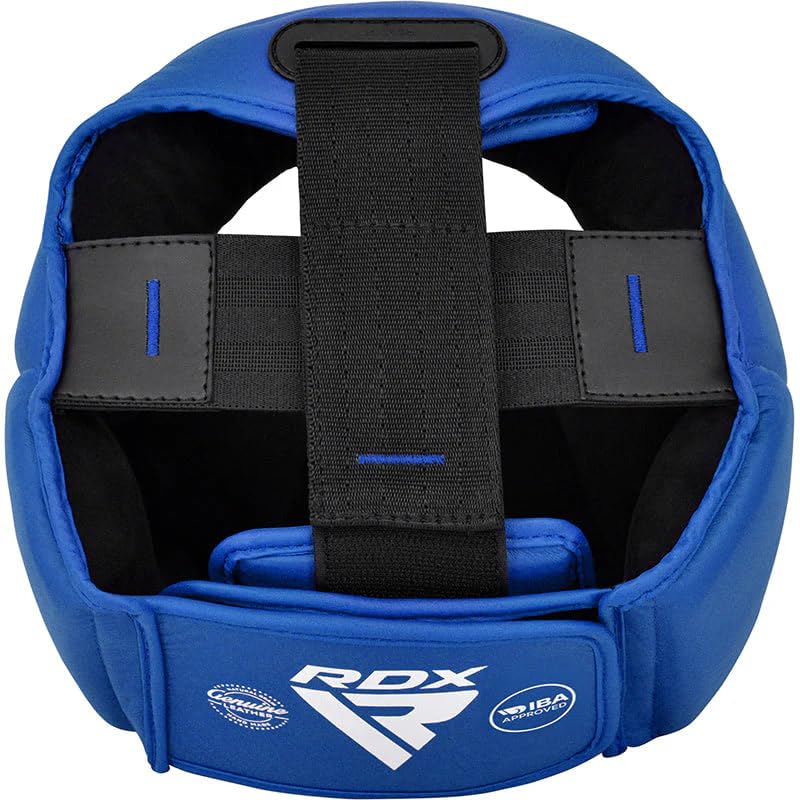 RDX Caschetto da Boxe IBA Approved in Vera Pelle, Casco Protettivo | Per Arti Marziali e Allenamento Boxe, Imbottitura IMF Casco Sport da Combattimento per Kickboxing e Sparring MMA