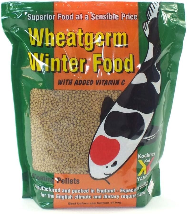 Yamitsu Kockney Koi Winter Wheatgerm Floating Pellets Fish Food - 6mm, 1kg Bag
