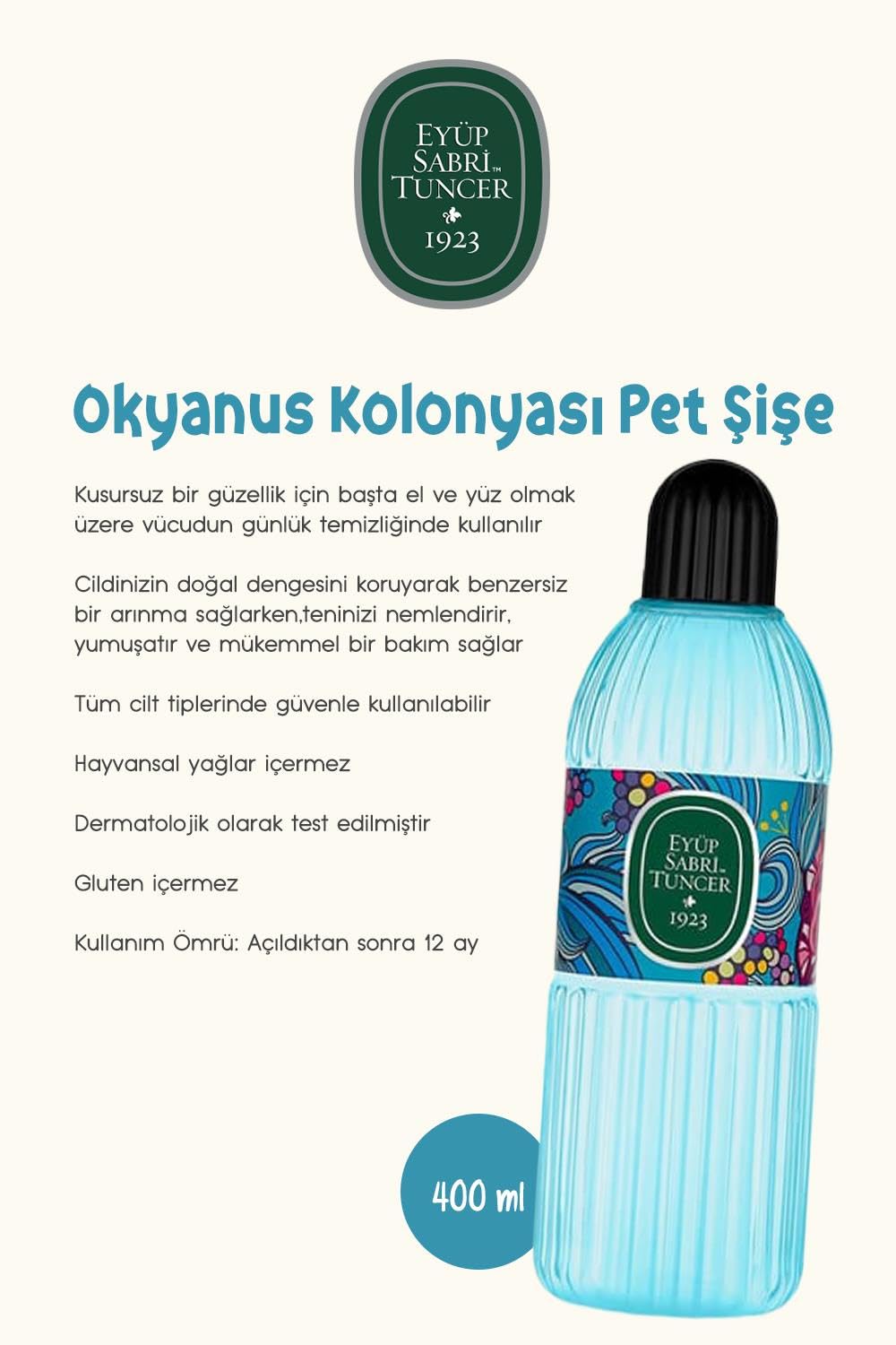 Okyanus Kolonya 150ml ve 400ml, Köpük ve Sıvı Sabun 500ml ve Rosie Pamuk