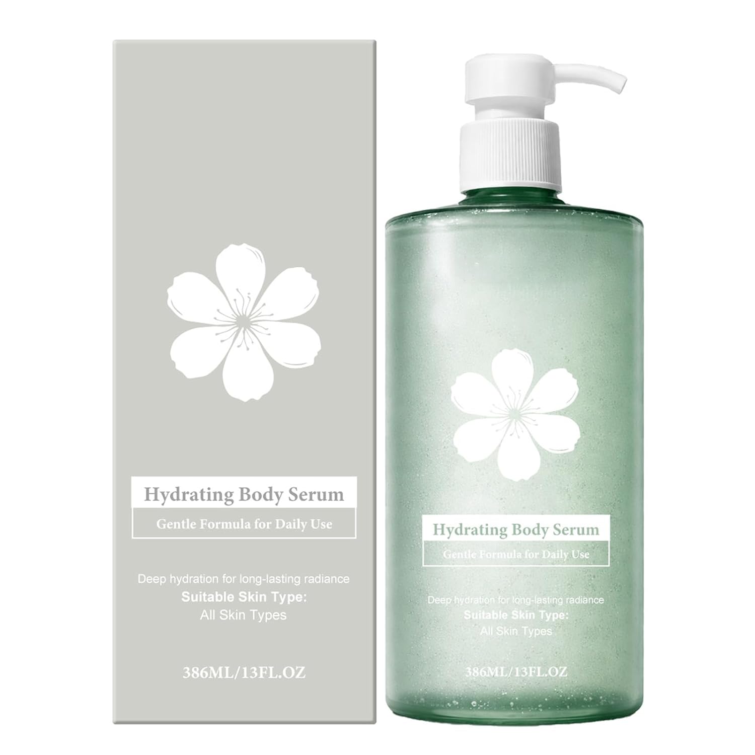 Generic Hyaluronic Acid Body Serum – Lightweight Fast-Absorbing Hydrator for Deep Hydration, Silky Smooth & Non-Greasy Skin, Fragrance-Free Gel Moisturizer with Sodium Hyaluronate, Pump Bottle