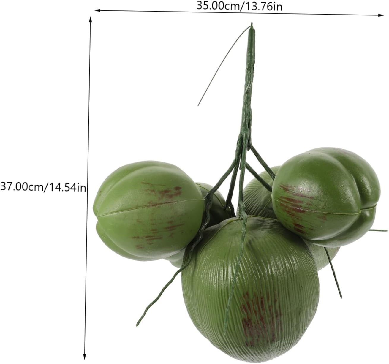 Fake Coconut Decoration Realistic Plastic Coconut Fruit Prop for Home Decor Restaurant Display Party Supplies