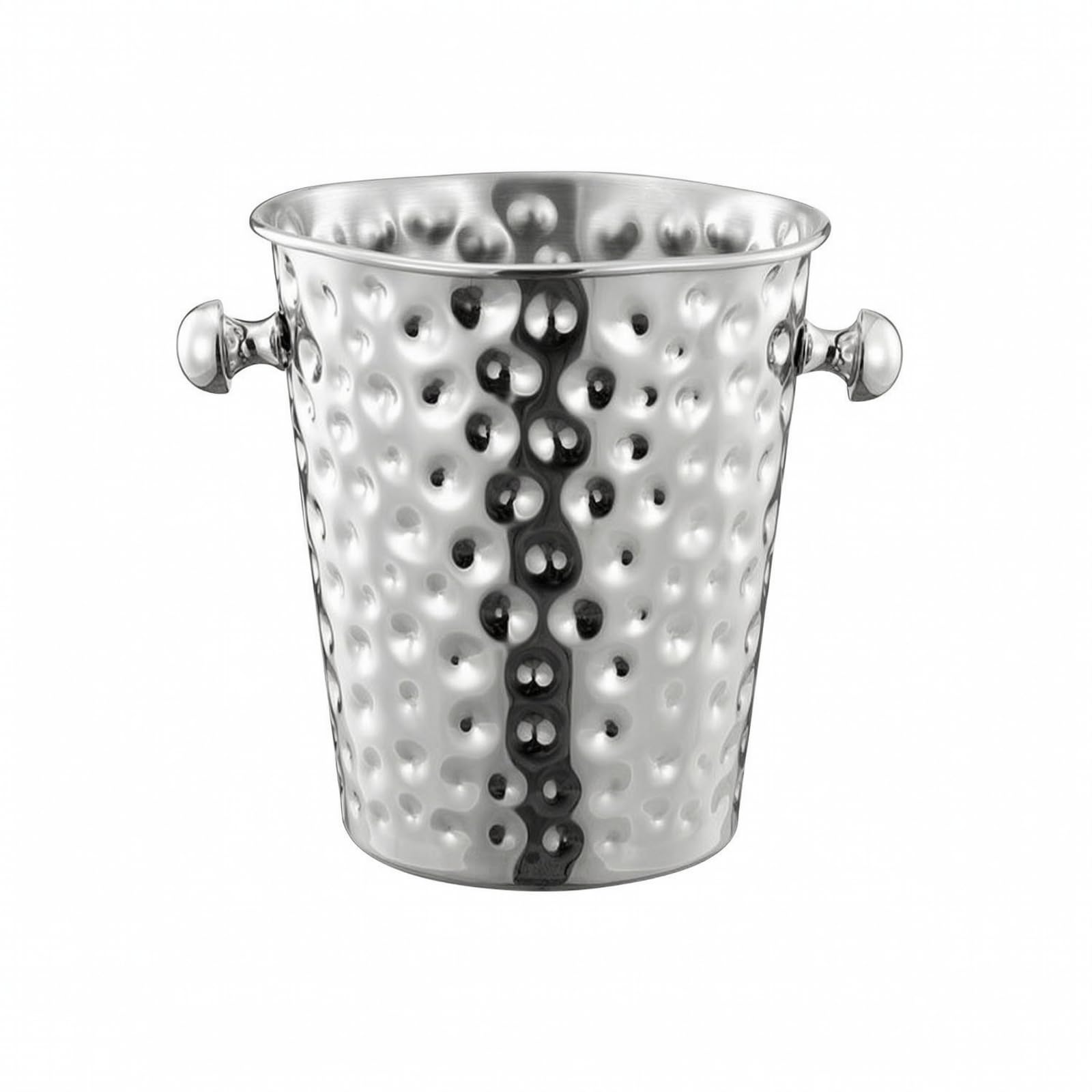 LOVIVER Cubo Hielo Acero Inoxidable 5 L Cubo Hielo Martillado Portátil Refrigerador Bebidas Acero Inoxidable para Fiestas, Casa, 5L