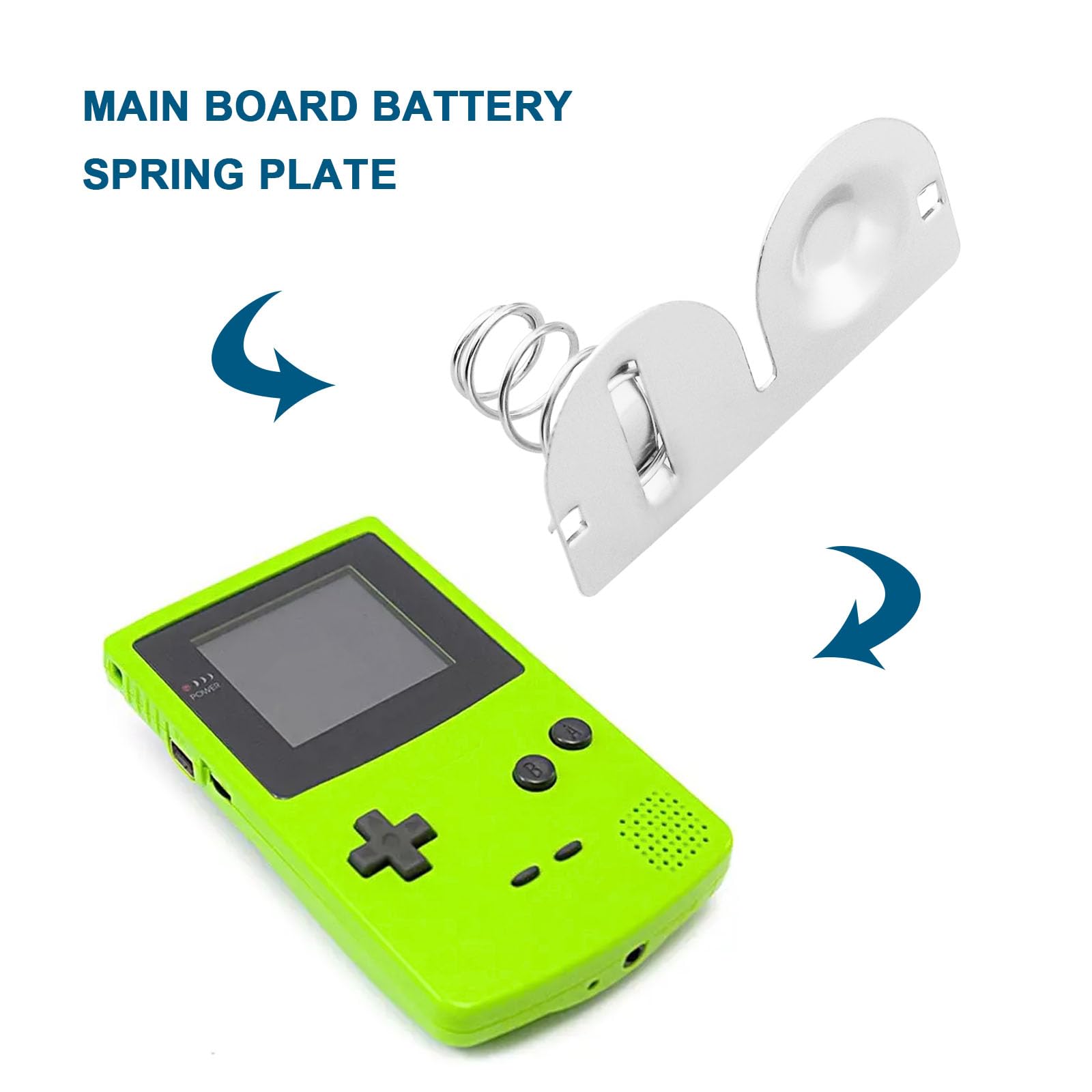 EMSea Lot de 3 plaques à Ressort de Batterie pour Console de Jeu - Compatible avec Game Boy Color GBC