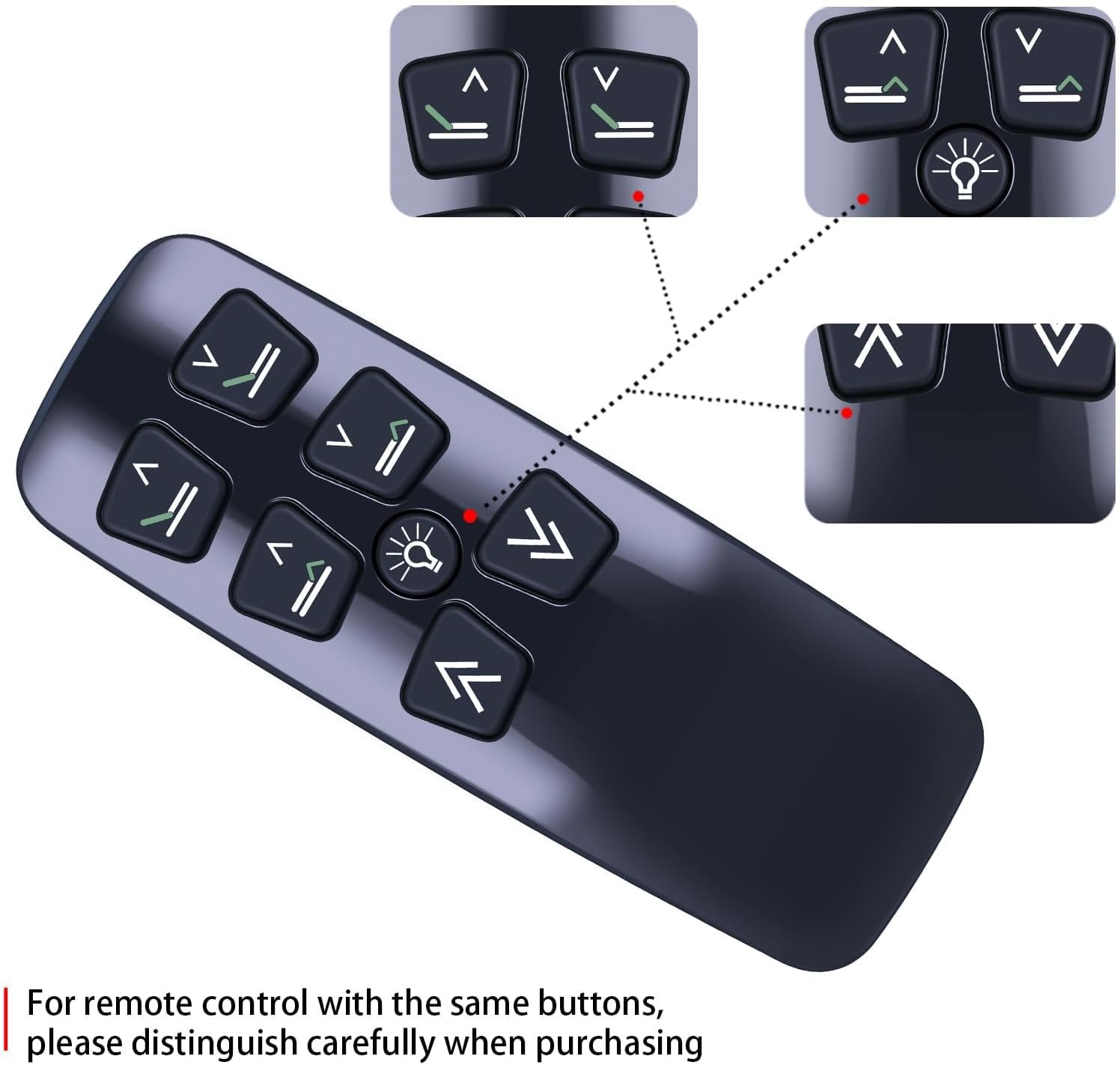 New Adjustable Bed Replacement Remote Control Compatible with Leggett and Platt 100 Series II or New Gen T-120 Adjustable Bed Base (New Black Version)