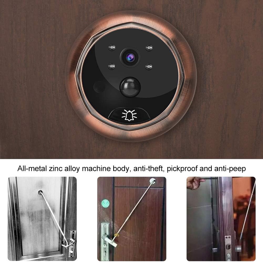 Tech Deals 🔥 Pomya Digital Door Viewer Doorbell, IR Night Vision Mobile Detection 4.5 HD Screen 170 Degree Wide Angle Peephole Viewer, Camera Recording Video Doorbell