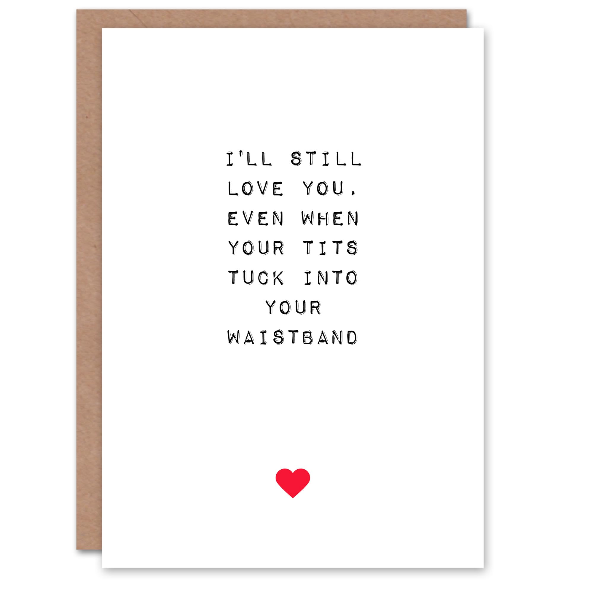 Artery8 Valentines Day Greeting Card Adult Rude Funny Even When Old and Saggy T*ts For Her Wife Partner