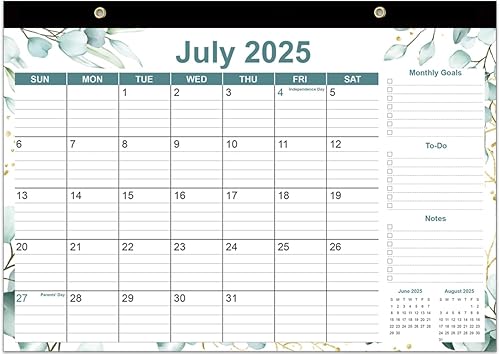 Calendarios de escritorio 2024-2025, calendarios de 18 meses desde enero de 2024 a junio de 2025, calendario de escritorio 2024-2025 con papel
