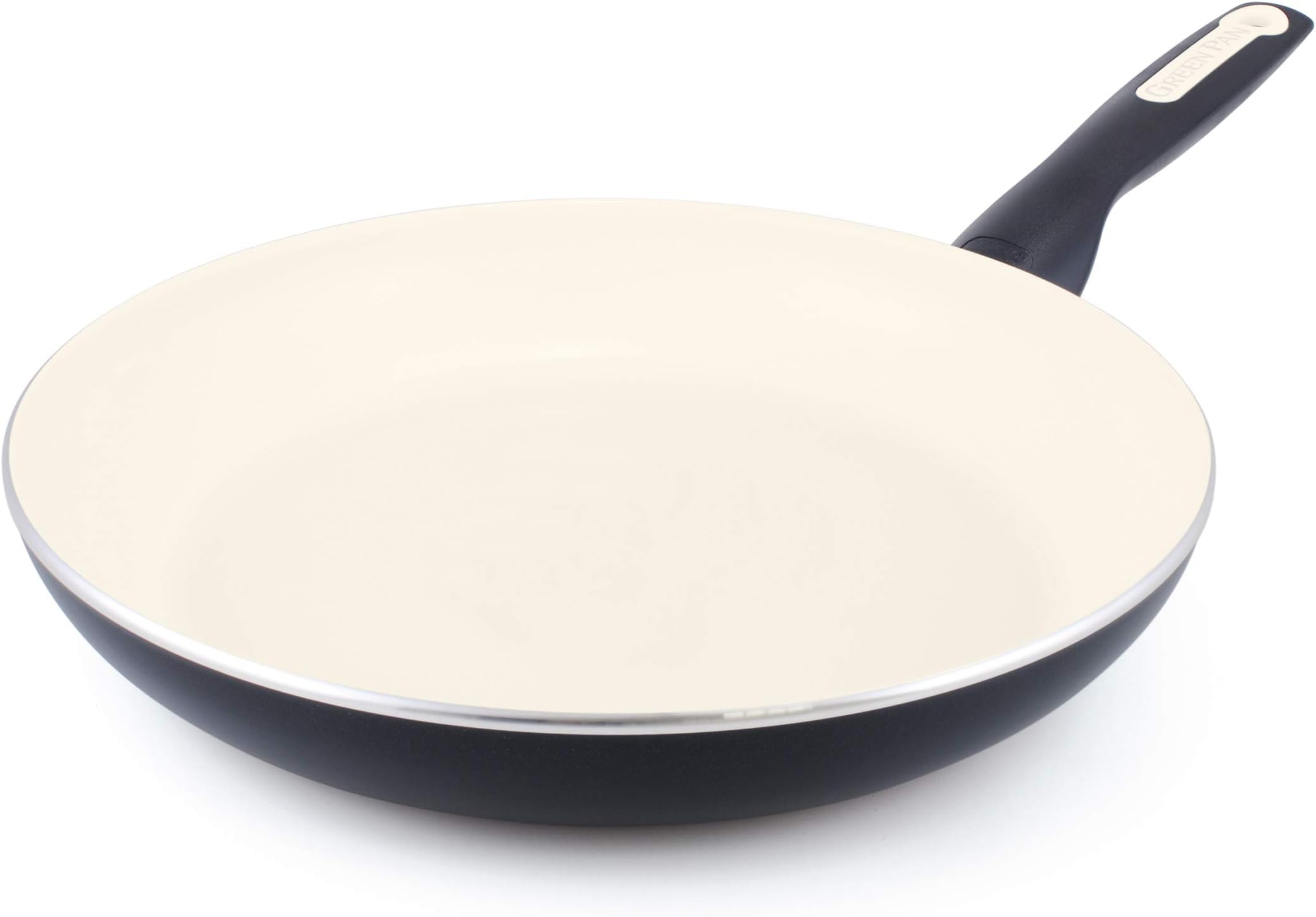 GreenPan Rio Healthy Ceramic Nonstick Black Frying Pan, 12"