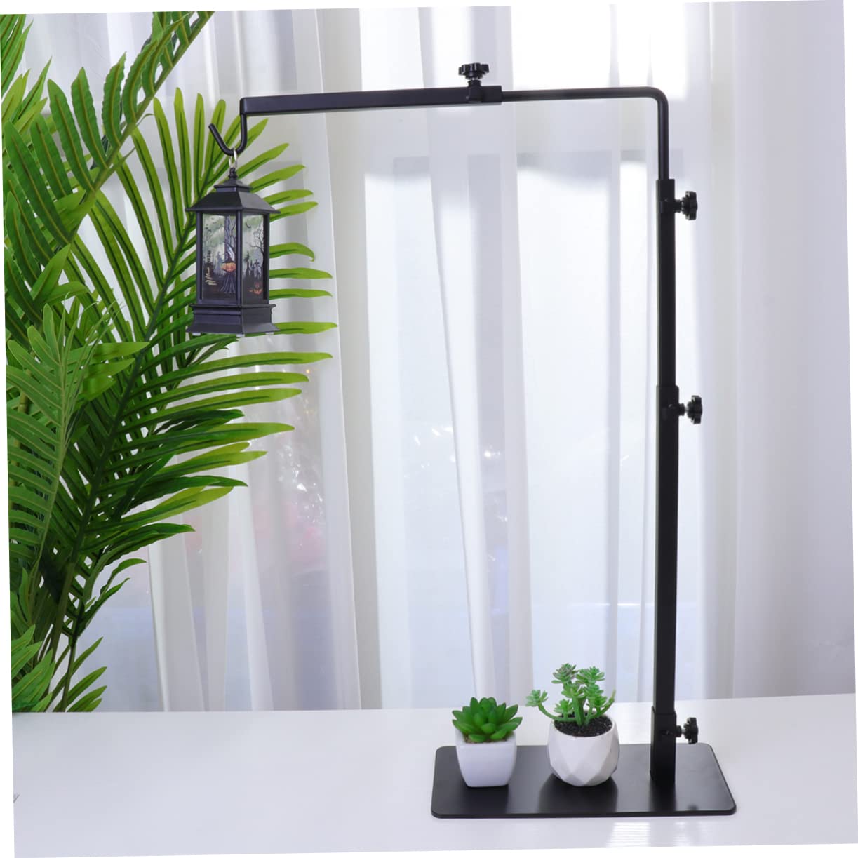 Supporto Lampada Basking per Rettili e Tartarughe, Ferro | Nero, per Acquario e Fish Tank, Struttura da Terra Funzione di Sostegno Luci