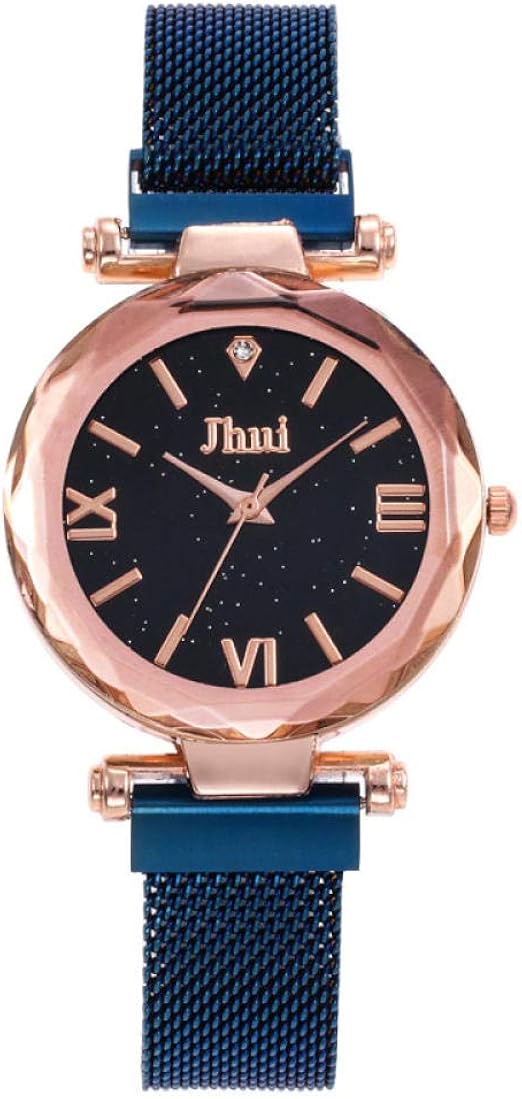 Orologio Da Polso Orologio A Stella Con Cinturino A Calamita, Orologio Da  Donna, Numeri Romani, Orologio Da Polso In Ferro Con Maglie In Ferro  Aspirato-Blu : Amazon.it: Orologi