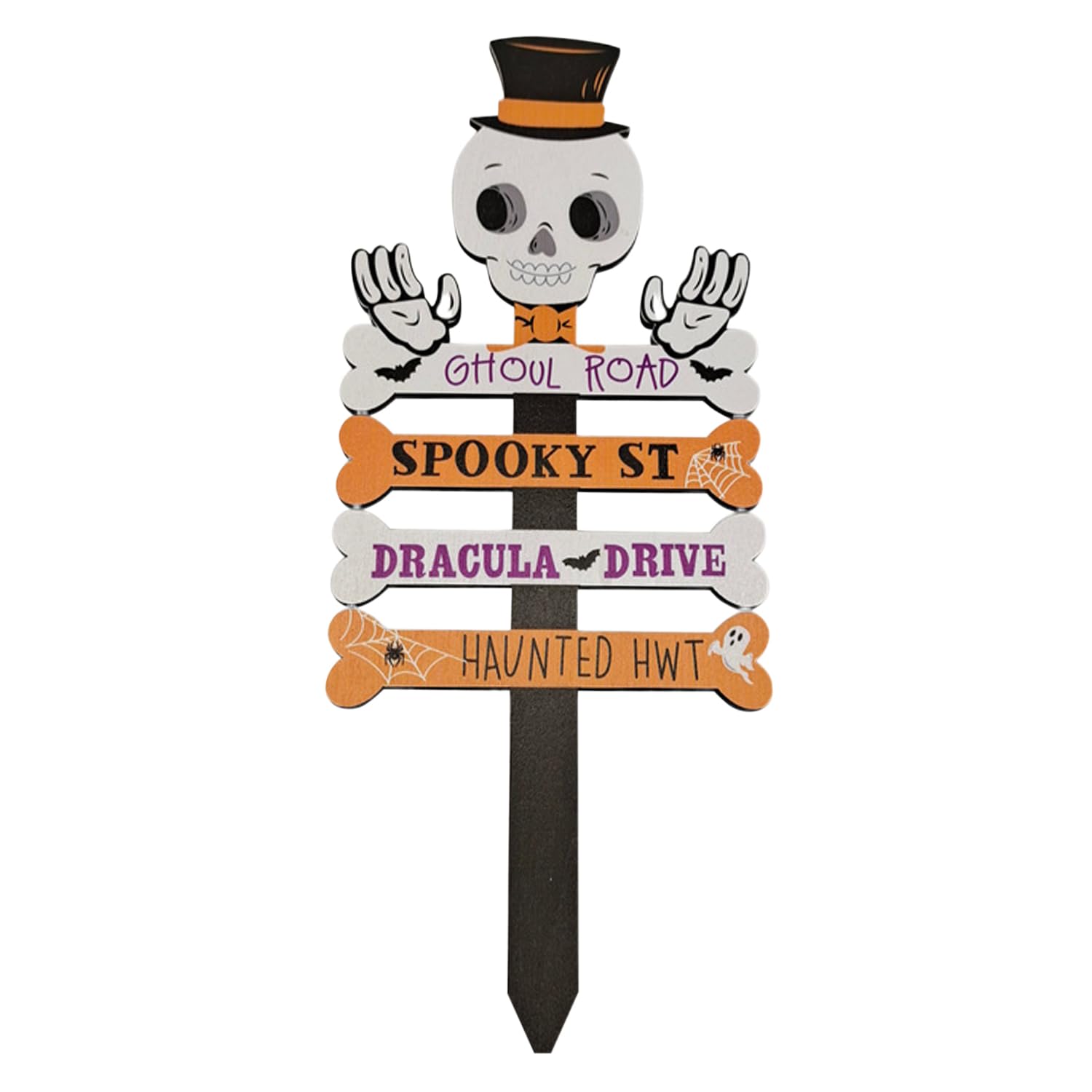 Runstarshow C Halloween Decorations Outdoor Halloween Props Horror Halloween Yard Stake Signs Wooden Decor Welcome Sign Outside Pumpkin Ghost Witch Skull At Skeleton Party House Garden Lawn