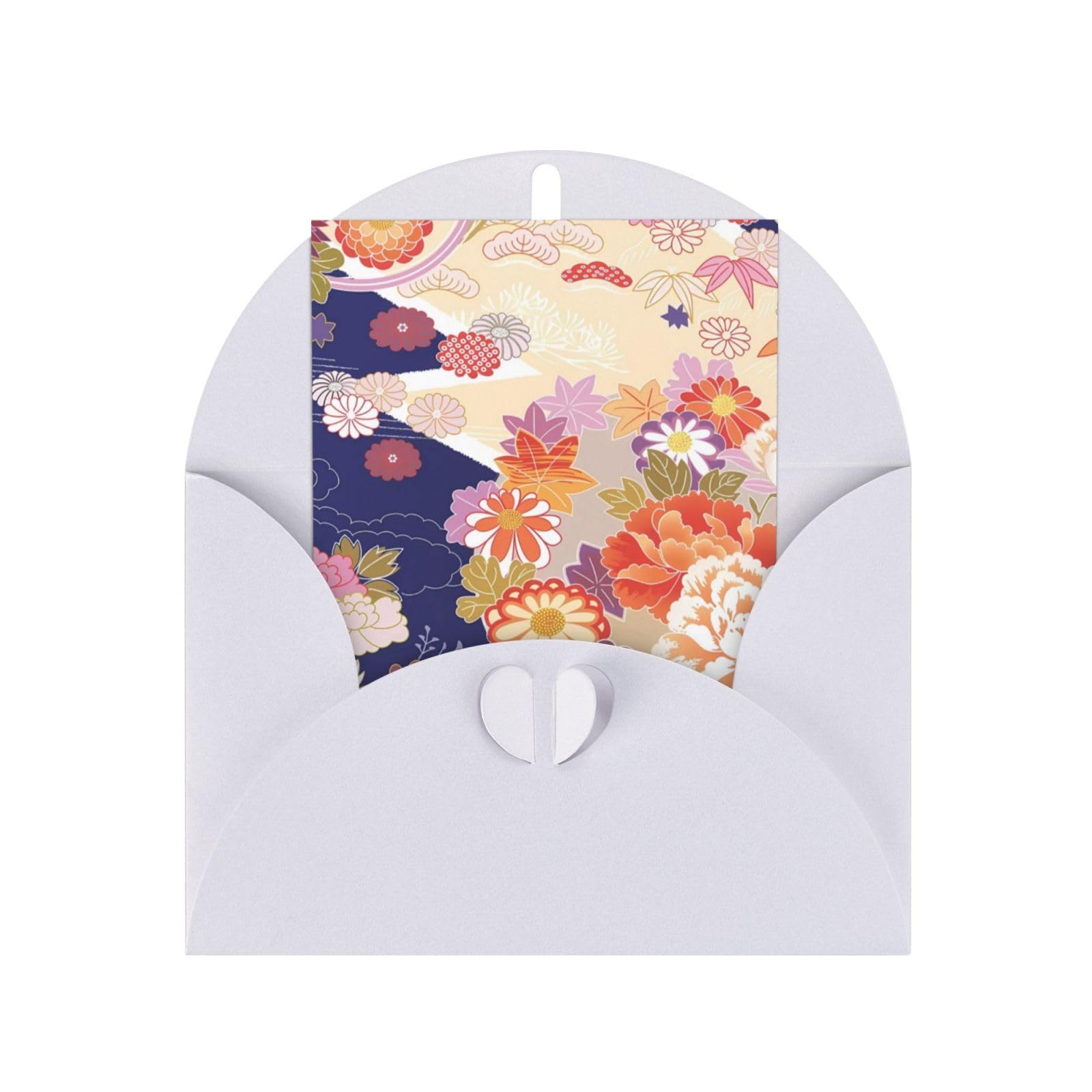 Amazon | ッセージカード レターカード 和柄 花 和風 祝福ポストカード