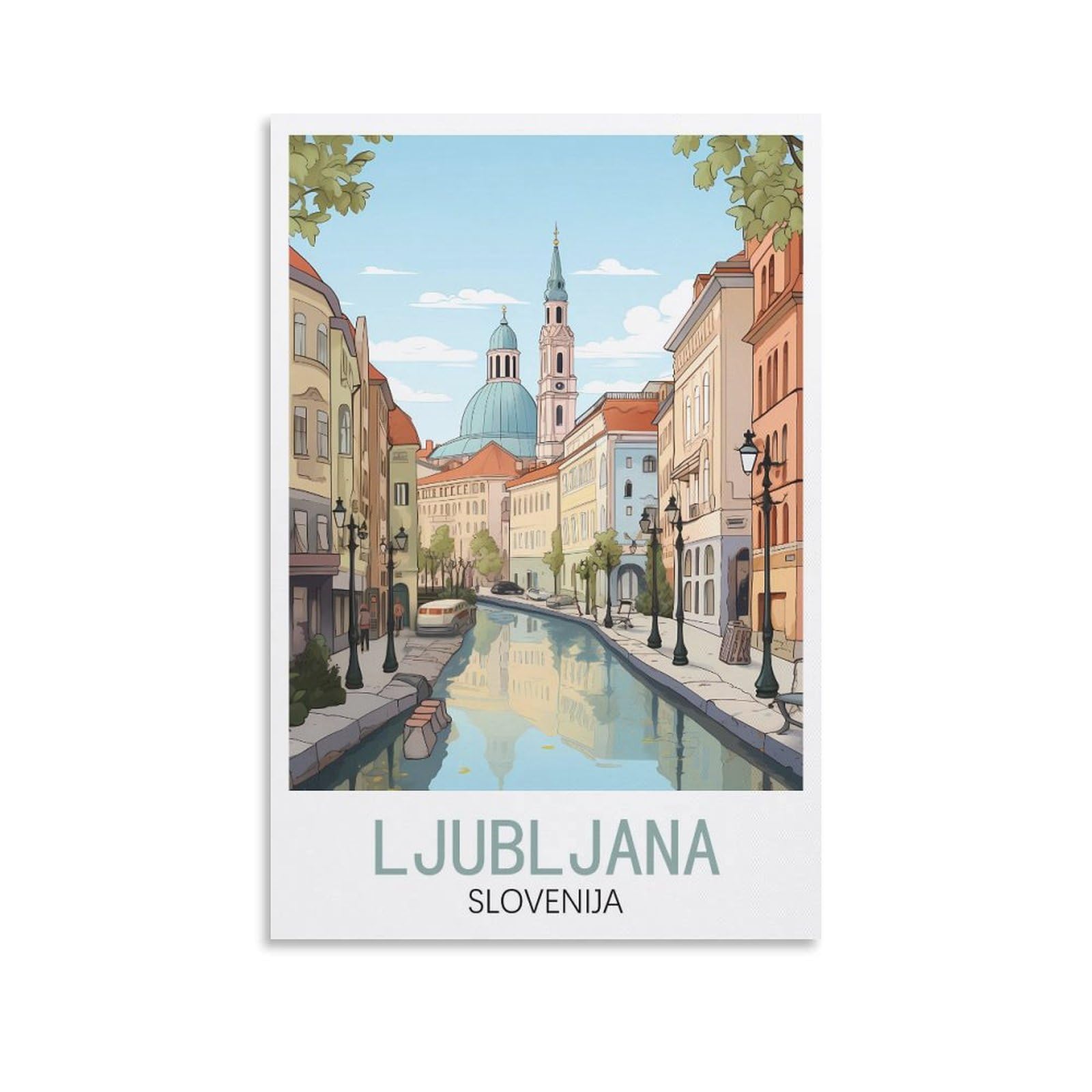 EZMLFA 5D Diamond Painting Kits for Adults,Ljubljana Slovenija Coast Diamond Art Kits for Beginners,Full Drill Diamonds Gem Art for Home Wall Decor Gift 50x60cm