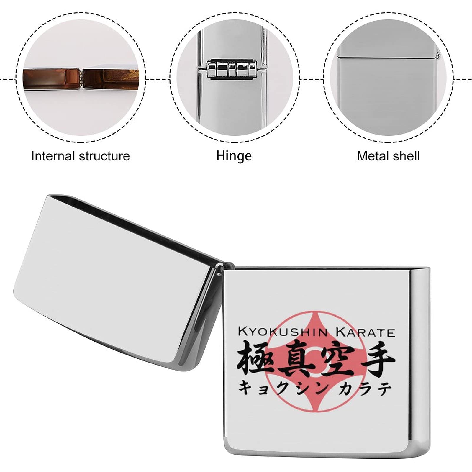 Amazon.co.jp: ライターケース デコ 極真空手 漢字 Zippo兼用ケース