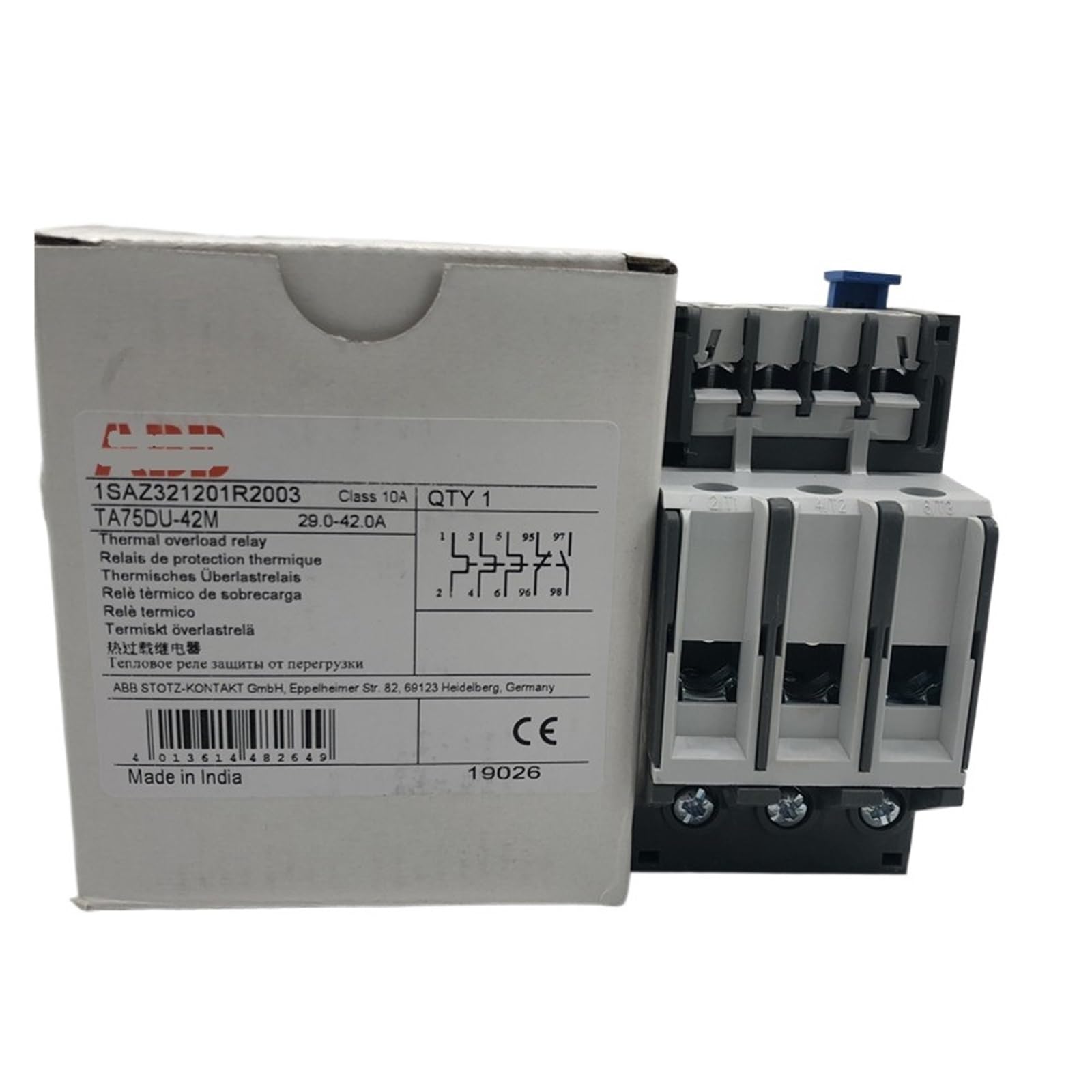 Relais de surcharge thermique TA80DU-80 60-80A pour installation indépendante