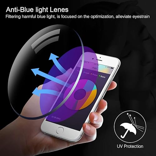 Miniatura 4 de YIMI Lentes de lectura bifocales fotocromáticos, con bloqueo de luz azul, bisagra de resorte, lentes de sol de transición para mujeres y hombres