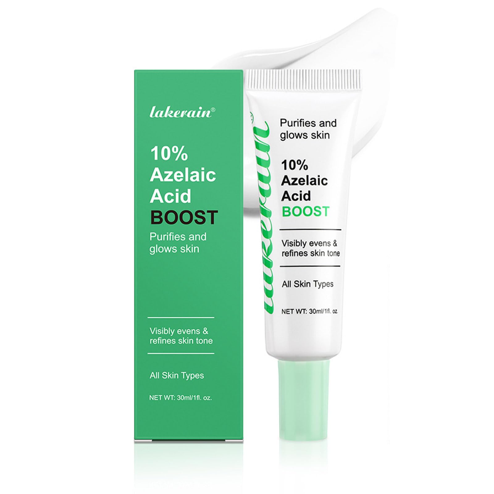 10% Azelaic Acid Booster Cream Gel Azelaic Acid Cream 10% Acne Treatment Cream Soothes Redness Balances Oil Refines Pores Reduces Acne for All Skin Types 30ml