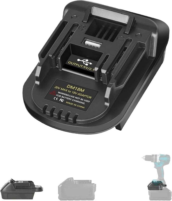 for Milwaukee to for Makita Battery Adapter (for M18 Battery Work for Makita 18V Tool)