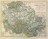  Historische Karte: Fürstentum Schwarzburg-Sondershausen und Fürstentum Schwarzburg-Rudolstadt nebst den Reussischen Landen 1851 [gerollt]