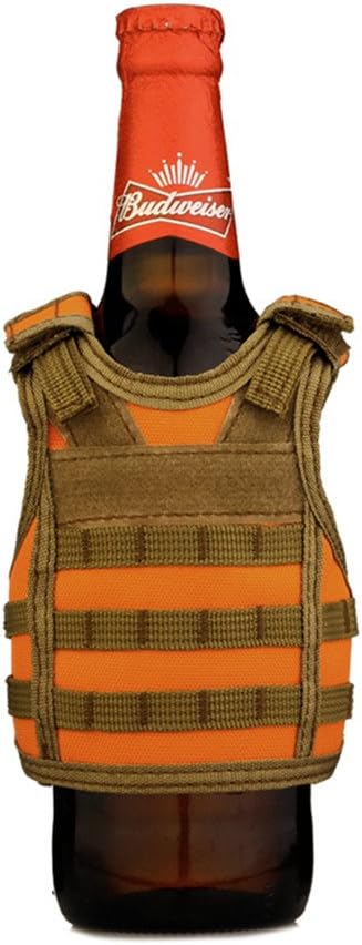 UNISTRENGH Bottle Cooler Beverage Insulator Tactical Mini Molle Vest Beer Soda Can Coolers Bottle Mini Cooler