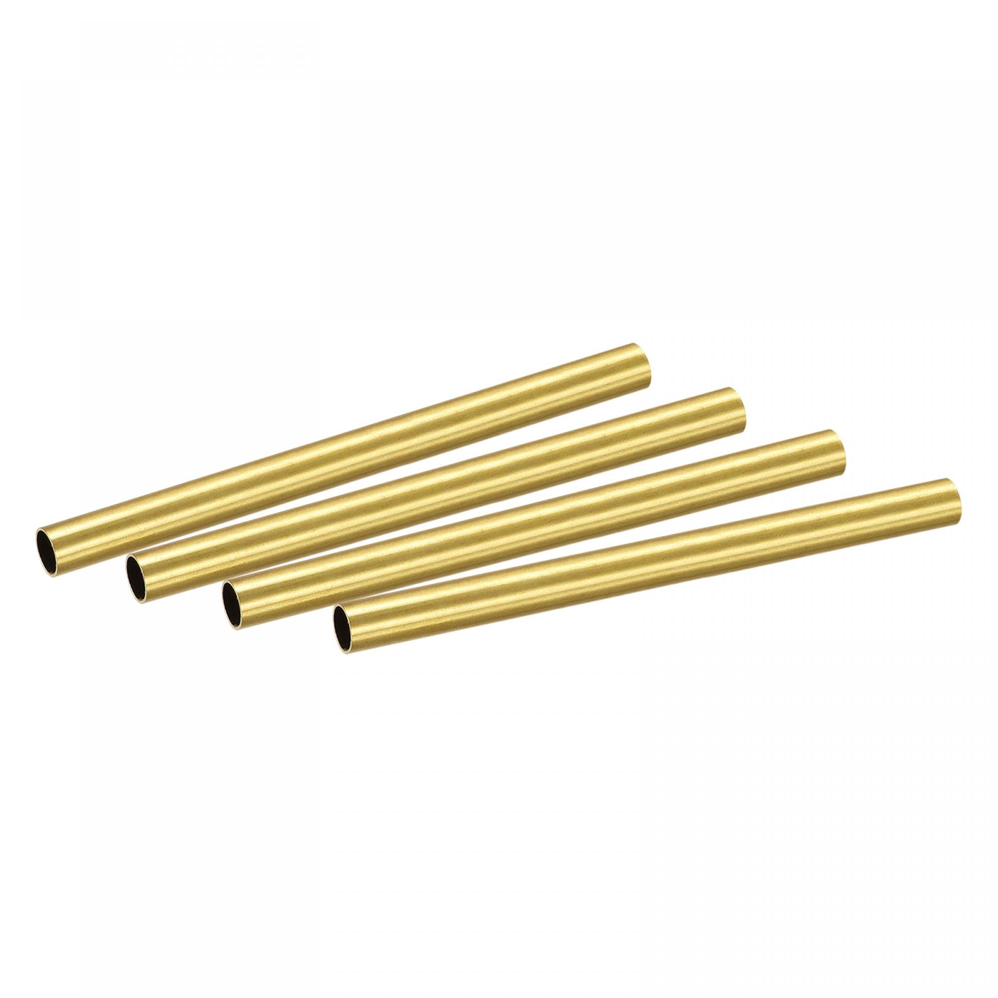 sourcing map Messingrohr, 1,5 mm, 2,5 mm, 3,5 mm, 4,5 mm, 5,5 mm, 6,5 mm, 7,5 mm, 8,5 mm, 9,5 mm, 11 mm Außendurchmesser x 0,2 mm Wandstärke, 300 mm Länge, nahtlos, Rundrohr, 10 Stück